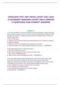 LIFEGUARD TEST: RED CROSS LATEST 2022-2024 (3 DIFFERENT VERSIONS LATEST) EACH VERSION 75 QUESTIO