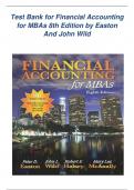 TEST BANK for Financial Accounting for MBAs 8th Edition by Peter Easton & John Wild