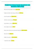 TKAM Test Study Guide Questions and Answers 100&percnt; Pass