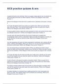 GCS practice quizzes & ans