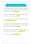 WGU Pathology Pre-Assessment Questions and Answers 100&percnt; Pass