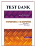 TEST BANK FOR INTERPERSONAL RELATIONSHIPS PROFESSIONAL COMMUNICATION SKILLS BY ELIZABETH