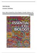 Test Bank - Essential Cell Biology, 5th Edition (Alberts, 2020)
