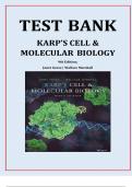 Test Bank for Karp’s Cell and Molecular Biology 9th Edition Karp