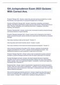 GA Jurisprudence Exam 2023 Quizzes With Correct Ans&period;