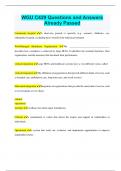 WGU C429 Questions and Answers Already Passed