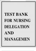Nursing Delegation and Management of Patient Care 2nd Edition Motacki Test Bank &lpar;All Chapters 1-21&rpar;