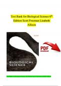 Test Bank Biological Science, 6th Edition (Scott Freeman, Lizabeth A. Allison ) Chapter 1-55 | All Chapters {Latest 100 % Verified Test bank}