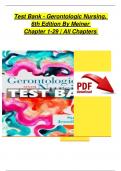 Test Bank For Gerontologic Nursing 6th Edition by Sue E. Meiner| Complete Chapter 1 - 29 | 100 % Verified