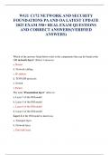 WGU C172 NETWORK AND SECURITY FOUNDATIONS PA AND OA LATEST UPDATE 2023 EXAM 350&plus; REAL EXAM QUESTIONS AND CORRECT ANSWERS&lpar;VERIFIED ANSWERS