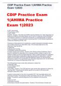 CDIP Practice Exam 1(AHIMA Practice Exam 1)2023.