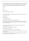 Test Bank for Maternal Newborn Practice B                                                                                                                                         