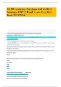 All JB Learning Questions and Verified Solutions EMT-B Final Exam Prep Test Bank 2023&sol;2024