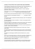 CONSULTATION PRACTICE QUESTIONS AND ANSWERS 