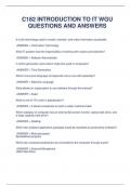 C182 INTRODUCTION TO IT WGU QUESTIONS AND ANSWERS