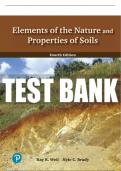 Test Bank For Elements of the Nature and Properties of Soils 4th Edition All Chapters - 9780133254594