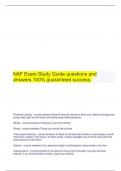  NAF Exam Study Guide questions and answers 100&percnt; guaranteed success&period;