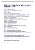 HAP Exam Study Guide &vert; with complete solution &vert; updated