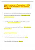 Web Development Foundations - C779  Study Guide&comma; Questions and answers&comma;  VERIFIED&period;   &lpar;WGU LATEST UPDATES FOR 2024&sol;2025&rpar; COMPLETE EXAM REVIEW&period;