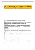 ACTUAL HCAD 750 EXAM 6 Louisiana State University Questions and Answers