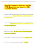 Web Development-Foundations WGU  C779&comma; Questions and answers&comma; 100&percnt;  Accurate&period; Verified&period;  WGU C779 Exam Review Questions and answers&comma; APPROVED&period; LATEST UPDATE&period;