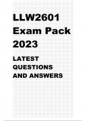 LLW2601 EXAM PACK.