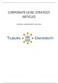 Corporate Level Strategy Articles Summary 323038-M-6