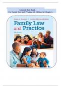 Test Bank For Family Law and Practice 5th Edition All Chapters -