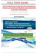 TEST BANK FOR ADVANCED HEALTH ASSESSMENT & CLINICAL DIAGNOSIS IN PRIMARYCARE 6TH EDITION DAINS ISBN&colon; 9780323594554