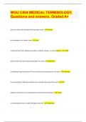 WGU C804 MEDICAL TERMINOLOGY&comma;  Questions and answers&period; Graded A&plus;  &lpar;2024&sol;2025 Exam UIPDATE&period; APPROVED&rpar;
