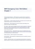 Complete Test Bank Emergency Care 14th Edition Daniel Limmer Questions and Complete Solutions (A+ GRADED)