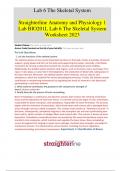 Straighterline Anatomy and Physiology 1 Lab BIO201L Lab 6 The Skeletal System Worksheet 2023.