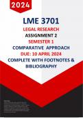 LME3701 -“2024” Semester 1-Assignment 2 - Due 10 April 2024 (Comparative  approach) Footnotes & Bibligraphy 