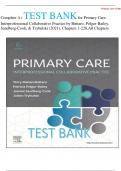 Complete A+ TEST BANK for Primary Care: Interprofessional Collaborative Practice by Buttaro, Polgar-Bailey, Sandberg-Cook, & Trybulski (2021), Chapters 1-228,All Chapters