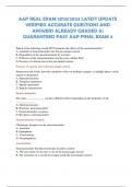 A&P REAL EXAM 2023&sol;2024 LATEST UPDATE  VERIFIED ACCURATE QUESTIONS AND  ANSWERS ALREADY GRADED A&vert;  GUARANTEED PASS&vert; A&P FINAL EXAM 4