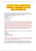 NR 509 ADVANCED PHYSICAL ASSESSMENT  SUMMER FALL FINAL EXAM WITH CORRECT ANSWERS LATEST 2023 GRADED A+