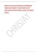 HESI RN OB QUESTIONS&ANSWERS THIS DOCUMENT CONTAINS NEXT  GEN QUESTIONS WITH CASE STUDIES  2023