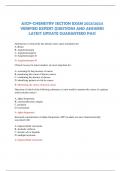ASCP-CHEMISTRY SECTION EXAM 2023&sol;2024  VERIFIED EXPERT QUESTIONS AND ANSWERS  LATEST UPDATE GUARANTEED PASS