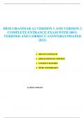 HESI GRAMMAR A2 VERSION 1 AND VERSION 2 COMPLETE ENTRANCE EXAM WITH 100% VERIFIED AND CORRECT ANSWERS(UPDATED 2023)