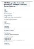 ASNT Study Guide - Industrial Radiography Radiation Safety With Correct Answers&period;