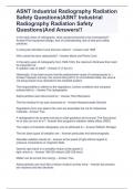 ASNT Industrial Radiography Radiation Safety Questions&lpar;ASNT Industrial Radiography Radiation