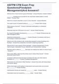 ASFPM CFM Exam Prep Questions&lpar;Floodplain Management&rpar;And Answers&excl;&excl;