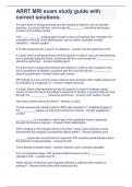 ARRT MRI exam study guide with correct solutions&period;&period;