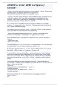 ARM final exam 2023 completely solved&excl;&excl;