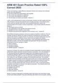 ARM 401 Exam Practice Rated 100&percnt; Correct 2023&period;
