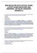 NGN NCLEX RN SATA ACTUAL EXAM | LATEST EXAM QUESTIONS AND ANSWERS | DETAILED ANSWERS | GRADED A+
