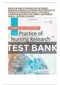 BURNS AND GROVE'S THE PRACTICE OF NURSING RESEARCH: APPRAISAL, SYNTHESIS, AND GENERATION OF EVIDENCE 8TH EDITION TEST BANK- LATEST SRUDY GUIDE|WITH QUESTIONS AND CORRECT ANSWERS|2023-2024|ALL CHAPTERS AVAILABLE 