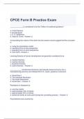 CPCE Form B Practice Exam Questions and Answers