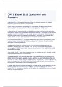 CPCE Exam 2023 Questions and Answers (Graded A)
