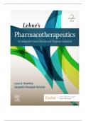 Test Bank Lehne’s Pharmacotherapeutics for Advanced Practice Nurses and Physician Assistants 2nd Edition Rosenthal , Test Bank, Chapter 1-92, Secure HIGHSCORE